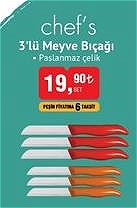 Chef's 3'lü Meyve Bıçağı image