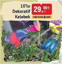 10'lu Dekoratif Kelebek image