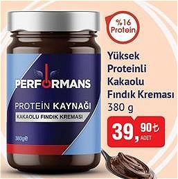 Performans Yüksek Proteinli Kakaolu Fındık Kreması 380 g image