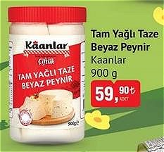 Kaanlar Tam Yağlı Taze Beyaz Peynir 900 g image