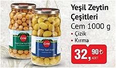 Cem Yeşil Zeytin Çeşitleri 1000 g image