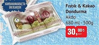 Akdo Fıstık & Kakao Dondurma 680 ml 500g image