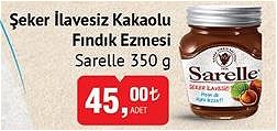 Sarelle Şeker İlavesiz Kakaolu Fındık Ezmesi 350 g image