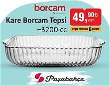 Paşabahçe Kare Borcam Tepsi 3200 cc image