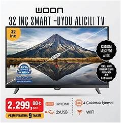 Woon 32 inç Smart-Uydu Alıcılı Tv image