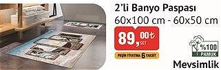 2'li Banyo Paspası 60x100 - 60x50 cm image