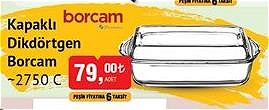 Paşabahçe Borcam Kapaklı Dikdörtgen Borcam 2750 c image