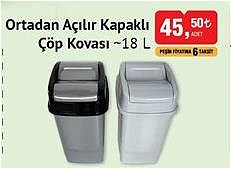 Ortadan Açılır Kapaklı Çöp Kovası 18 l image