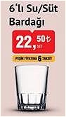 Paşabahçe 6'lı Su/Süt Bardağı image