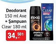 Axe 150 ml Deodorant + Clear 180 ml Şampuan image