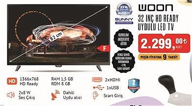 Woon 32 inç HD Ready Uydulu Led Tv image