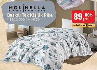 Molinella Baskılı Tek Kişilik Pike 160x220 cm image