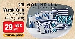 Molinella 2'li Yastık Kılıfı 50x70 cm image