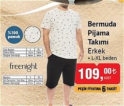 Freenight Bermuda Pijama Takımı Erkek image