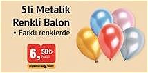 5'li Metalik Renkli Balon image