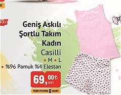 Casilli Geniş Askılı Şortlu Takım Kadın image