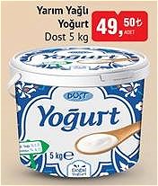 Dost Yarım Yağlı Yoğurt 5 kg image