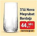 Paşabahçe 3'lü Nova Meşrubat Bardağı image