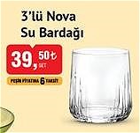 Paşabahçe 3'lü Nova Su Bardağı image