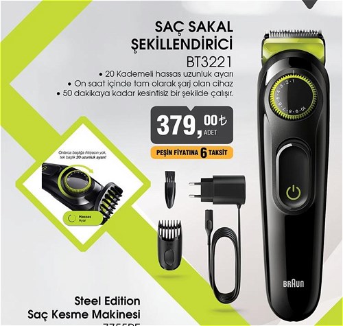 Braun BT3221 Saç Sakal Şekillendirici image