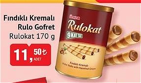 Ülker Rulokat Fındıklı Kremalı Rulo Gofret 170 g image