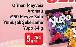 Ülker Yupo 64 g Orman Meyvesi Aromalı % 50 Meyve Sulu Yumuşak Şekerleme  image