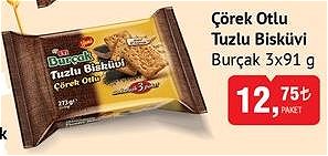 Burçak 3x91 g Çörek Otlu Tuzlu Bisküvi image