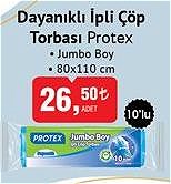 Protex Dayanıklı İpli Çöp Torbası Jumbo Boy 80x110 cm 10'lu image