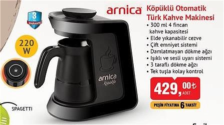 Arnica Köpüklü Otomatik Türk Kahve Makinesi 220 W image