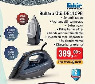 Fakir DB1109B Buharlı Ütü 1800-2000 Watt image