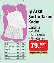 Casilli İp Askılı Şortlu Takım Kadın image