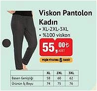 Viskon Pantolon Kadın image