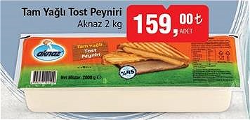 Aknaz Tam Yağlı Tost peyniri 2 kg image