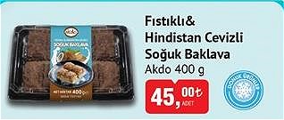 Akdo Fıstıklı&Hindistan Cevizli Soğuk Baklava 400 g image