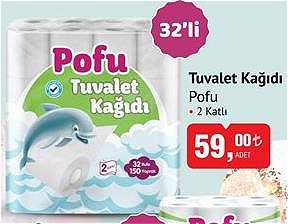 Pofu Tuvalet Kağıdı 2 Katlı 32'li image