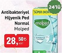 Molped Antibakteriyel Hijyenik Ped Normal 24'lü image