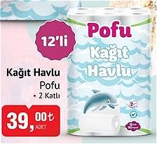 Pofu Kağıt Havlu 2 Katlı 12'li image