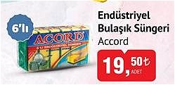 Accord Endüstriyel Bulaşık Süngeri 6'lı image