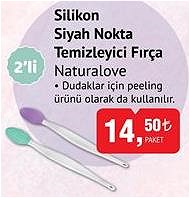 Naturalove Silikon Siyah Nokta Temizleyici Fırça 2'li image