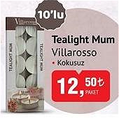 Villarosso Tealight Mum Kokusuz 10'lu image