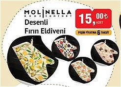 Molinella Desenli Fırın Eldiveni image