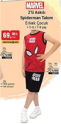 Marvel 2'li Askılı Spiderman Takım Erkek Çocuk image