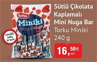 Bim Torku Miniki Sütlü Çikolata Kaplamalı Mini Nuga Bar 240 g