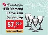 Paşabahçe 4'lü Diamond Kahve Yanı Su Bardağı image