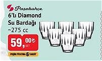 Paşabahçe 6'lı Diamond Su Bardağı 275 cc image