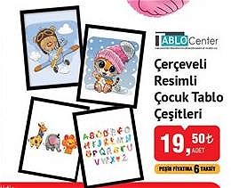 Tablo Center Çerçeveli Resimli Çocuk Tablo Çeşitleri image