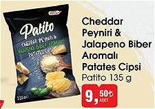 Patito Cheddar Peyniri & Jalapeno Biber Aromalı Patates Cipsi 135 g image