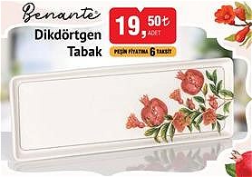 Benante Dikdörtgen Tabak image