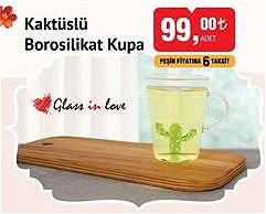 Glass in Love Kaktüslü Borosilikat Kupa image