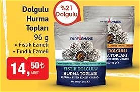 Performans Dolgulu Hurma Topları Çeşitleri 96 g  image